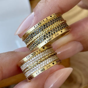 Alianças de casamento em Ouro 18k  - Modelo Paris