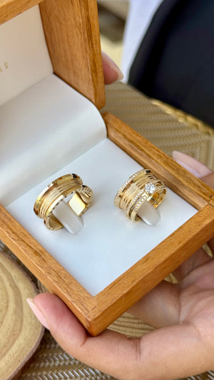 Alianças em Ouro 18k - Modelo Roma