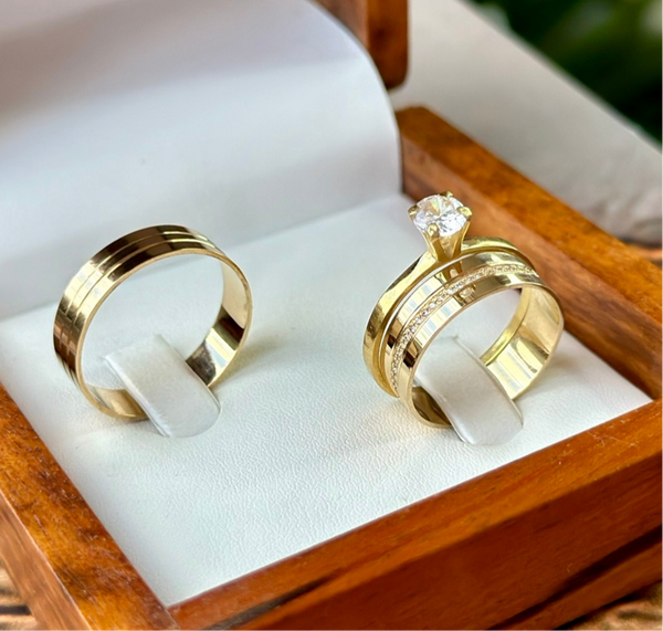 Alianças em Ouro 18k - Modelo New York