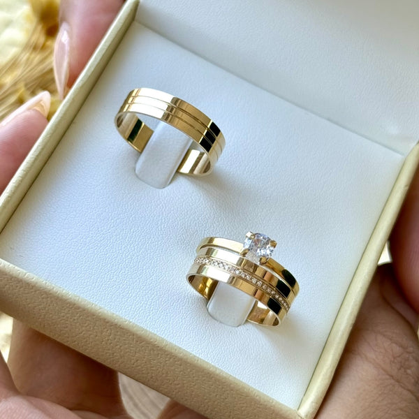 Alianças em Ouro 18k - Modelo New York