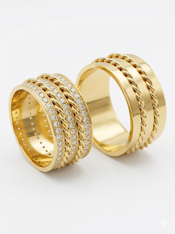 Alianças de casamento em Ouro 18k - Modelo Europa