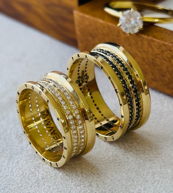 Alianças de casamento em Ouro 18k  - Modelo Búzios