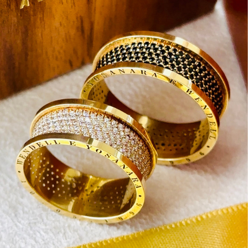 Alianças de casamento em Ouro 18k - Modelo Nascimento