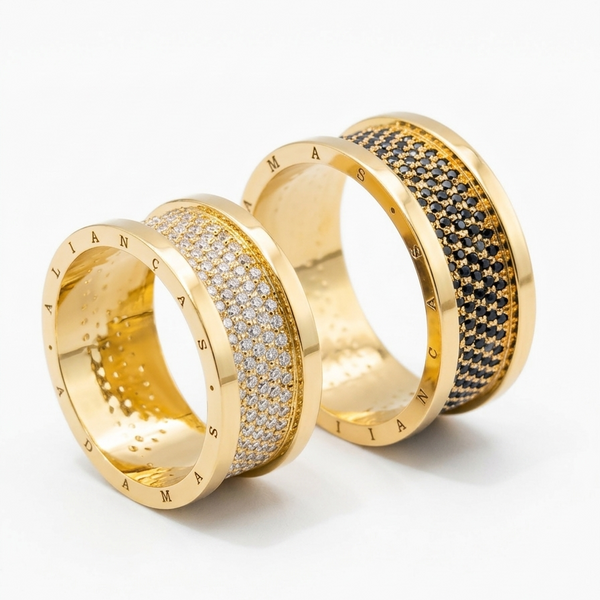 Alianças de casamento em Ouro 18k - Modelo Nascimento