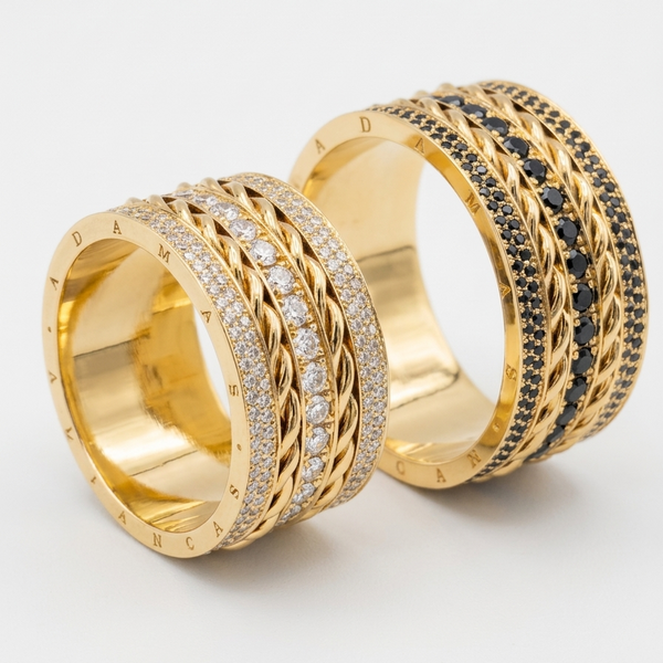 Alianças de Casamento em Ouro 18k - Modelo Coliseu - Casamento