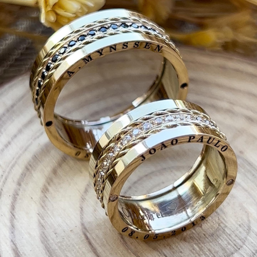 Alianças de casamento em Ouro 18k- Modelo Punta Cana