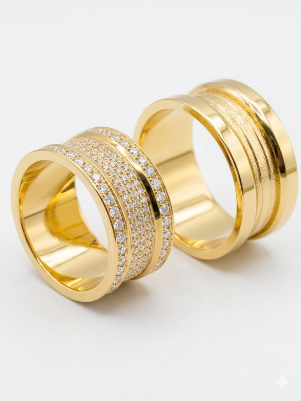 Alianças de casamento em Ouro 18k - Modelo Suíça