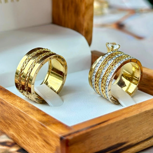 Aliança Adamas em Ouro - Modelo Atenas