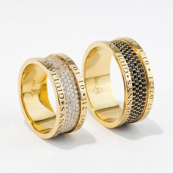Alianças de casamento em Ouro 18k - Modelo Calabró