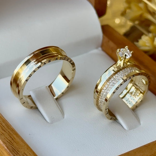 Alianças de casamento em Ouro 18k - Modelo Málaga