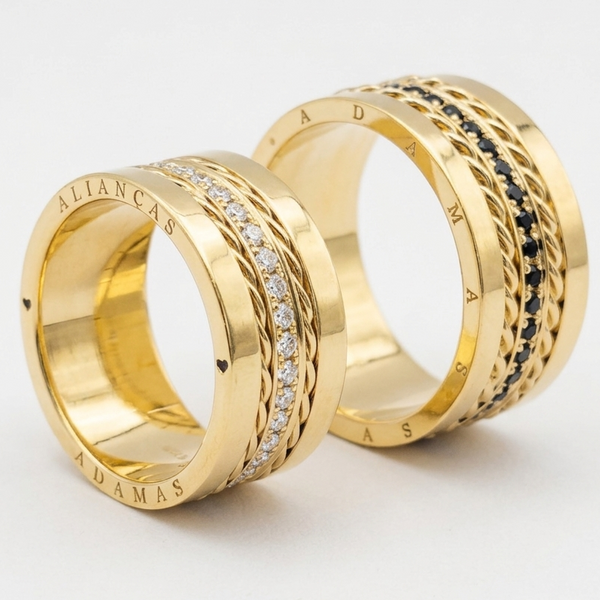 Alianças em Ouro 18k
- Modelo Pinheiros