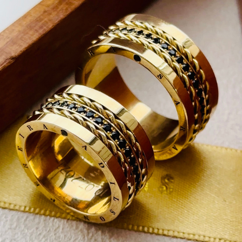 Alianças de casamento em Ouro 18k  - Modelo Londres