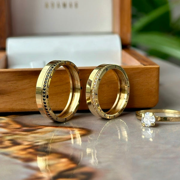 Alianças de casamento em Ouro 18k  - Modelo Acapulco