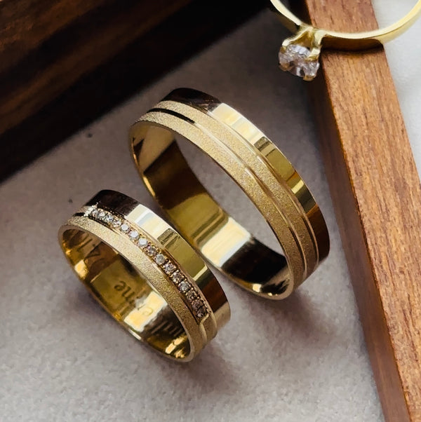 Alianças de casamento em Ouro 18k - Modelo Barcelona