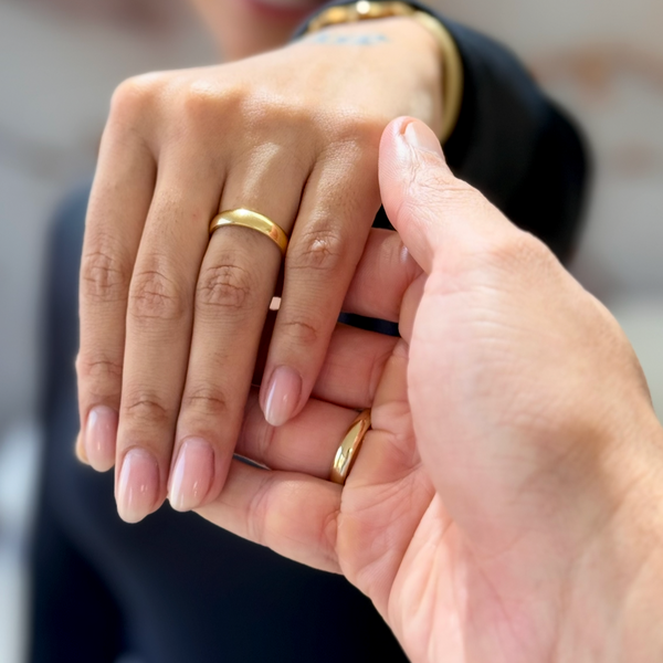 Alianças em Ouro 18k  - Modelo “Diga sim pra mim”
