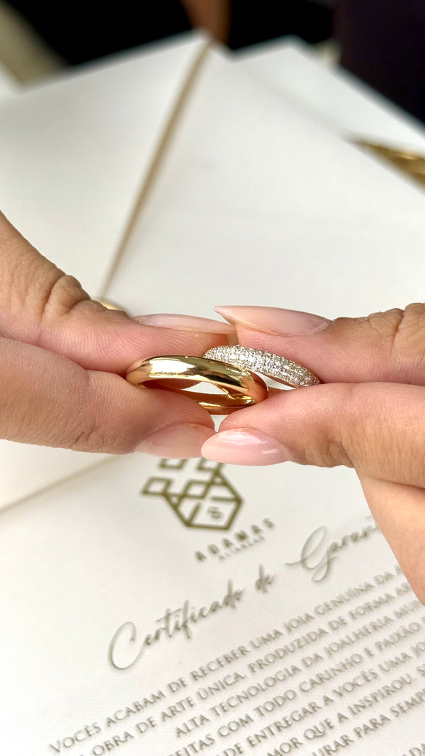 Alianças em Ouro 18k  - Modelo “ Eu disse sim!”