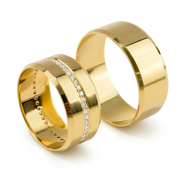Alianças em Ouro 18k - Modelo Ipiranga