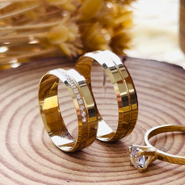 Alianças de casamento em Ouro 18k - Modelo Ipanema