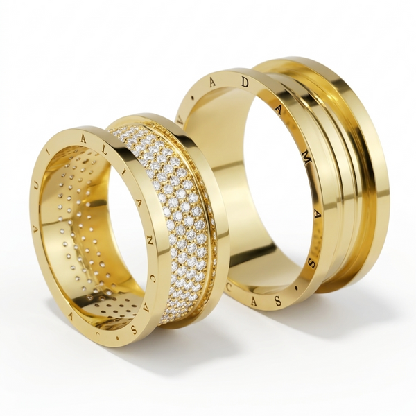 Alianças em Ouro 18k - Modelo Madri