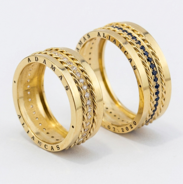 Alianças de casamento em Ouro 18k- Modelo Punta Cana