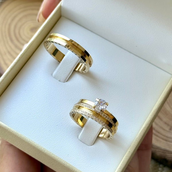 Alianças de Casamento em Ouro 18k - Modelo Sevilha