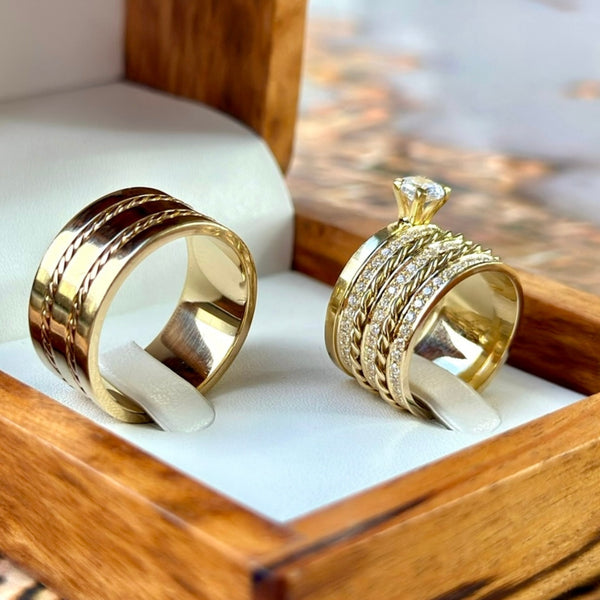 Alianças de casamento em Ouro 18k - Modelo Montreal