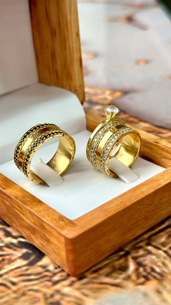 Alianças de Casamento  em Ouro 18k - Modelo Angra dos Reis