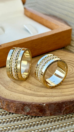 Alianças em Ouro 18k
- Modelo Pinheiros