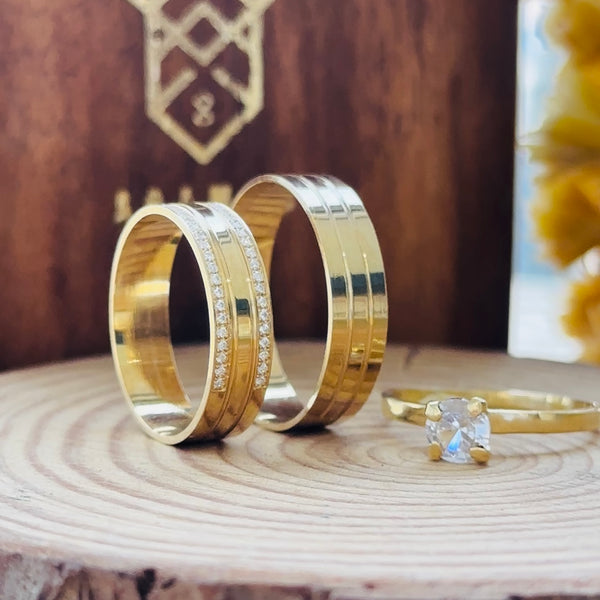 Alianças de casamento em Ouro 18k- Modelo Copacabana