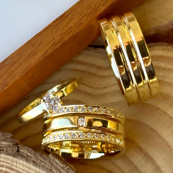 Alianças em Ouro 18k - Modelo Bolevard