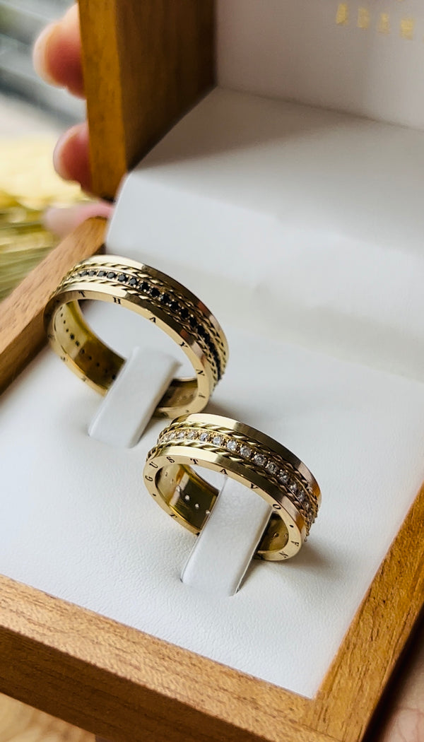 Alianças de casamento em Ouro 18k - Modelo Caribe