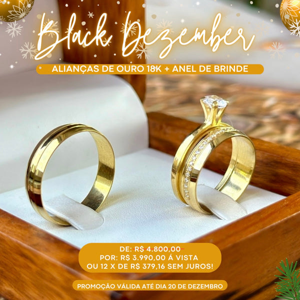 Alianças de casamento em Ouro 18k - Modelo Minas Gerais