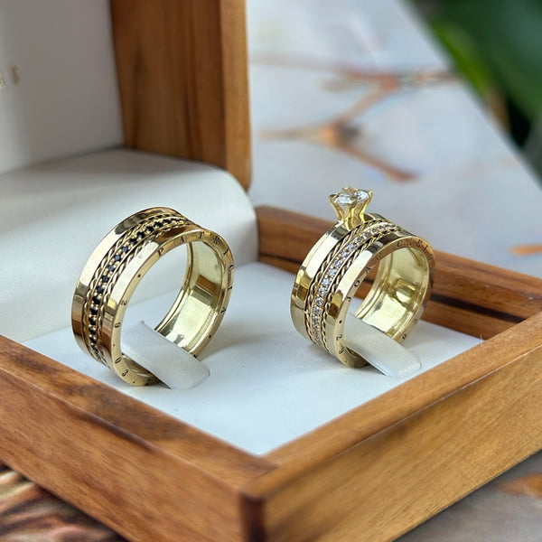 Alianças de casamento em Ouro 18k- Modelo Punta Cana