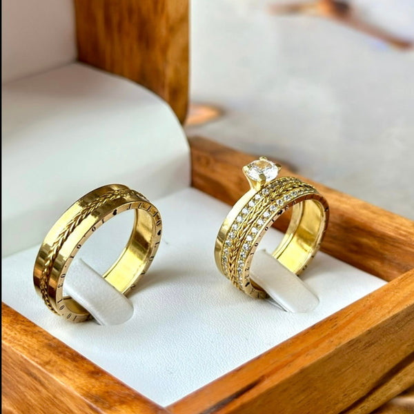 Alianças de casamento em Ouro 18k - Modelo Bahamas