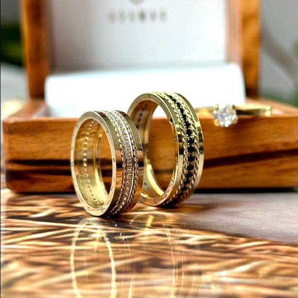 Alianças de casamento em Ouro 18k - Modelo Caribe