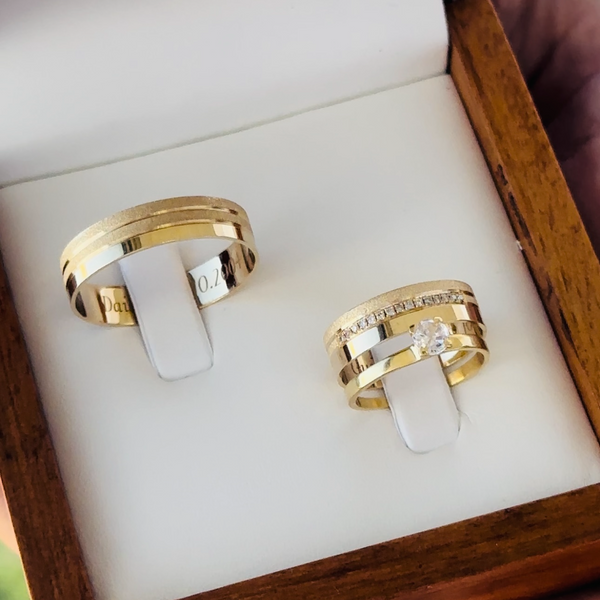 Alianças em Ouro 18k - Modelo Barcelona