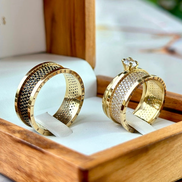 Alianças de casamento em Ouro 18k - Modelo Nascimento