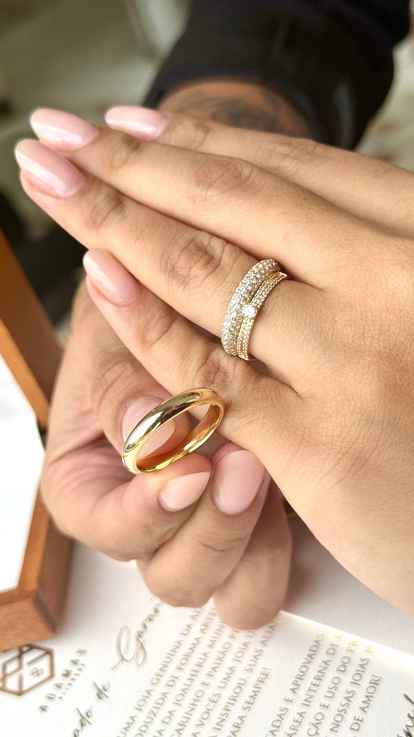 Alianças em Ouro 18k  - Modelo “ Eu disse sim!”
