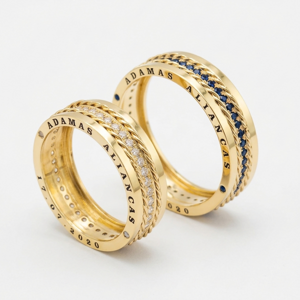 Alianças de casamento em Ouro 18k - Modelo Caribe