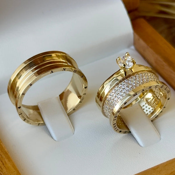 Alianças em Ouro 18k - Modelo Madri