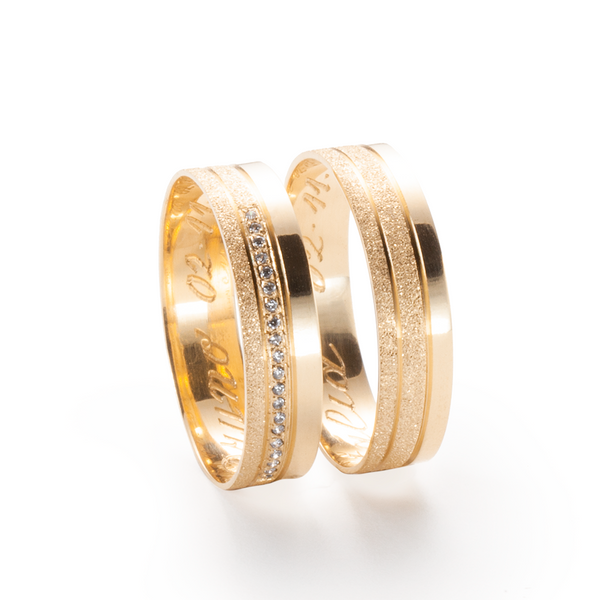 Alianças em Ouro 18k - Modelo Barcelona