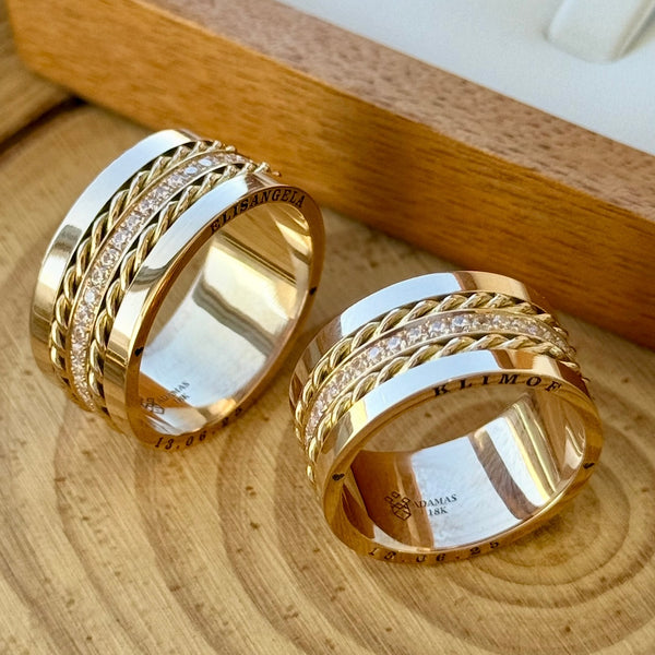Alianças em Ouro 18k
- Modelo Pinheiros