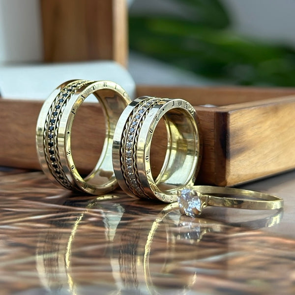 Alianças de casamento em Ouro 18k- Modelo Punta Cana