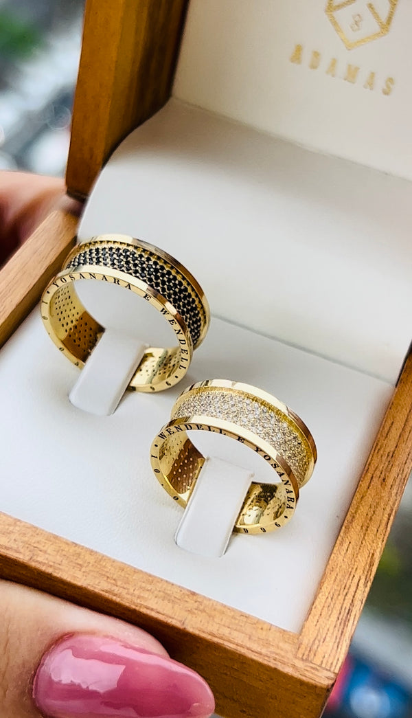 Alianças de casamento em Ouro 18k - Modelo Nascimento