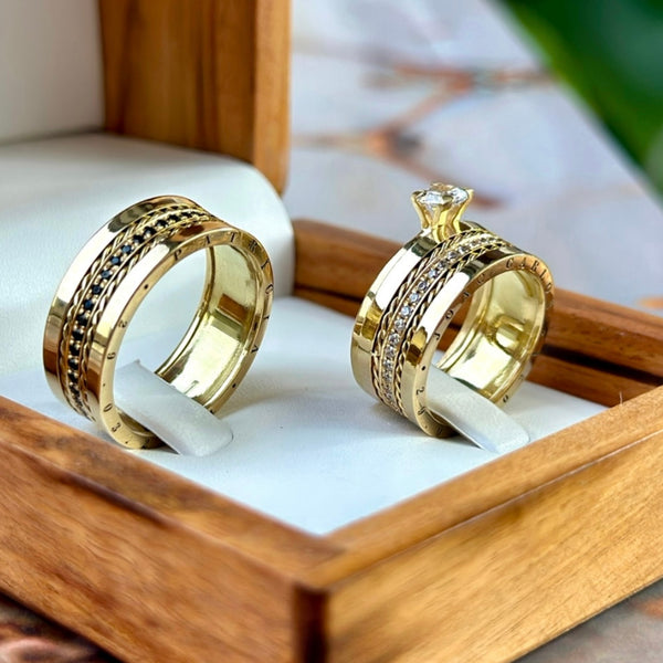 Alianças de casamento em Ouro 18k- Modelo Punta Cana