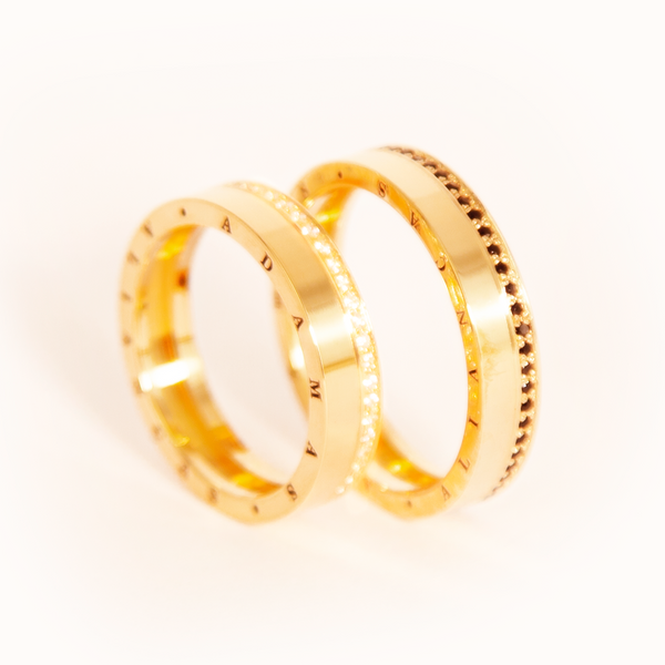 Alianças de casamento em Ouro 18k  - Modelo Acapulco