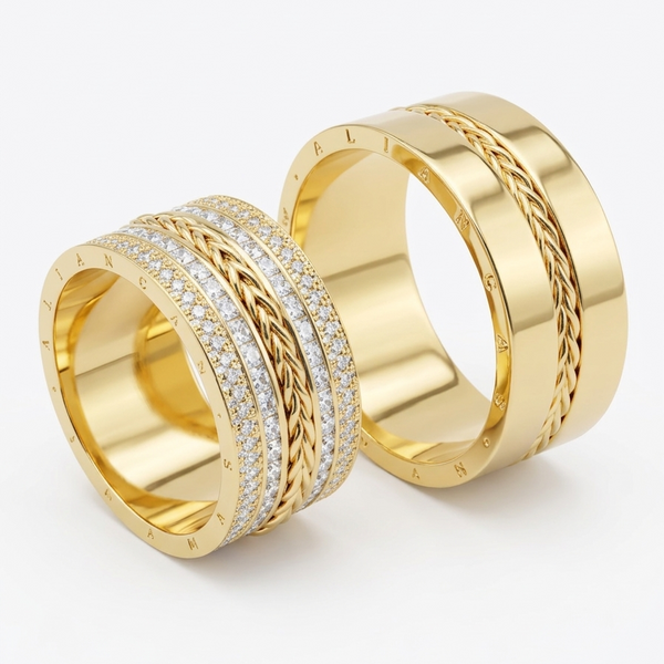 Alianças de casamento em Ouro - Modelo JK