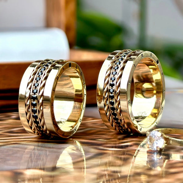 Alianças de casamento em Ouro 18k  - Modelo Londres