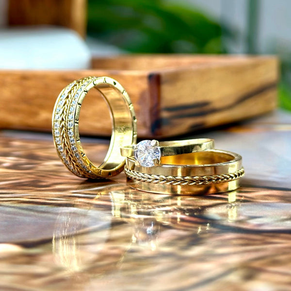 Alianças de casamento em Ouro 18k - Modelo Bahamas