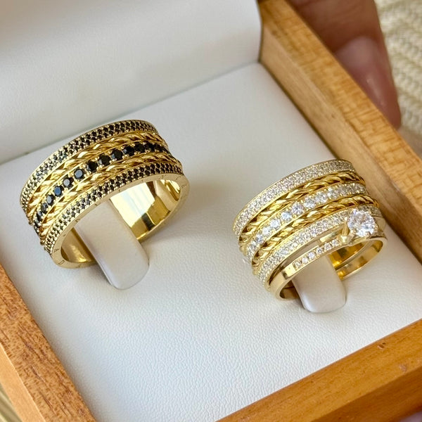 Alianças de Casamento em Ouro 18k - Modelo Coliseu - Casamento